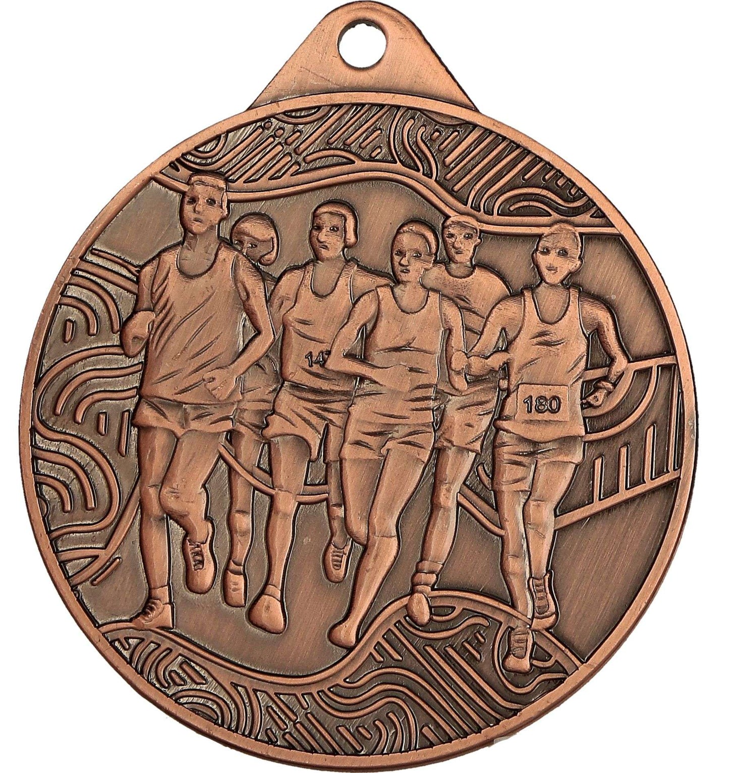 Ein Medaillen Ulm 50mm MMC32050 von Anbieter A mit einer Gruppe laufender Menschen.