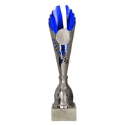 Silberfarbener Pokal Hamm mit Deckel und Emblem zur Gravur