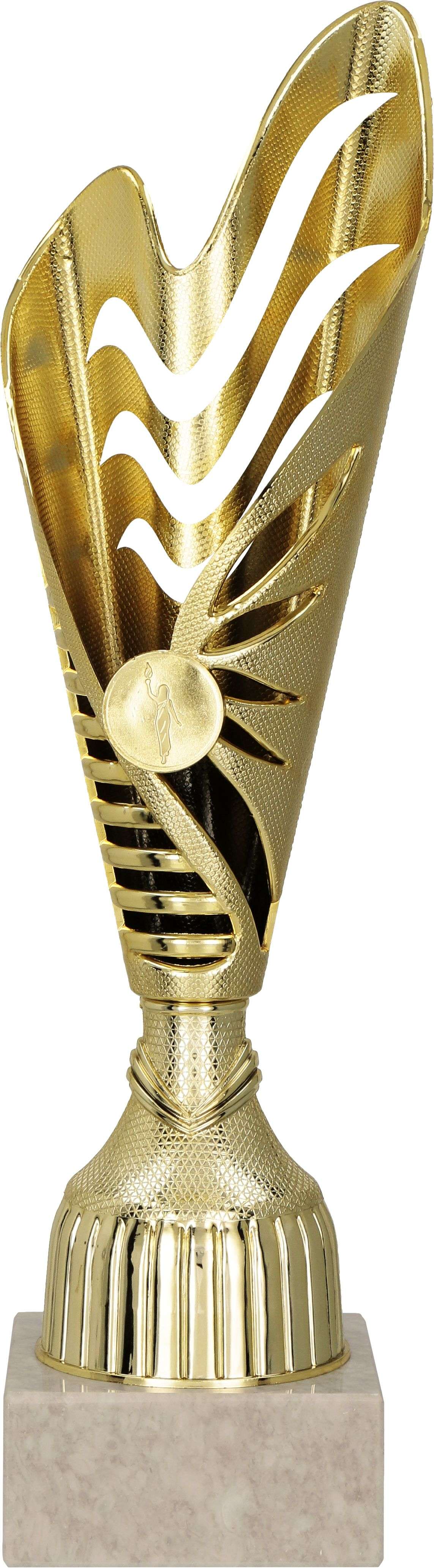 Silberfarbener Pokal Bochum mit Emblem in drei Größen zur Gravur