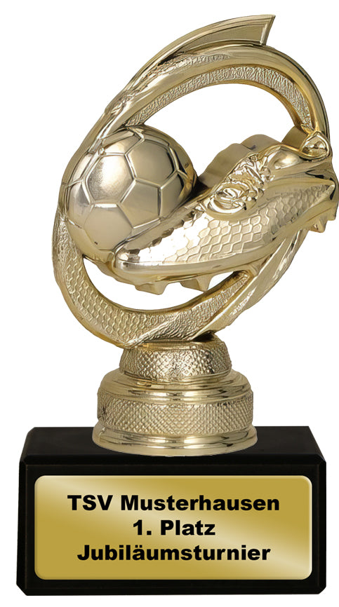 Trophäe Fußballschuh mit Ball2 110 mm BMX5020-B304-G
