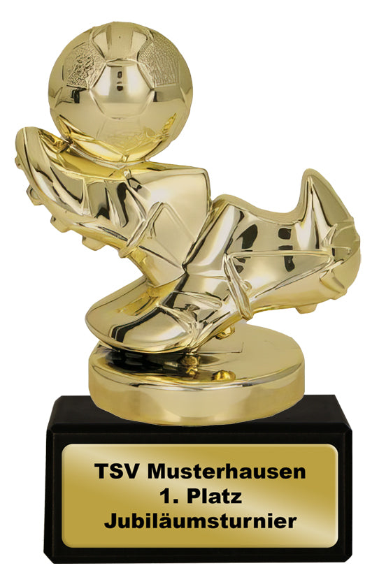 Trophäe Fußballschuh mit Ball1 100 mm BMX5020-B325