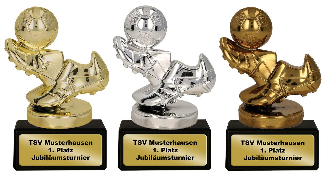 Trophäe Fußballschuh mit Ball1 100 mm BMX5020-B325