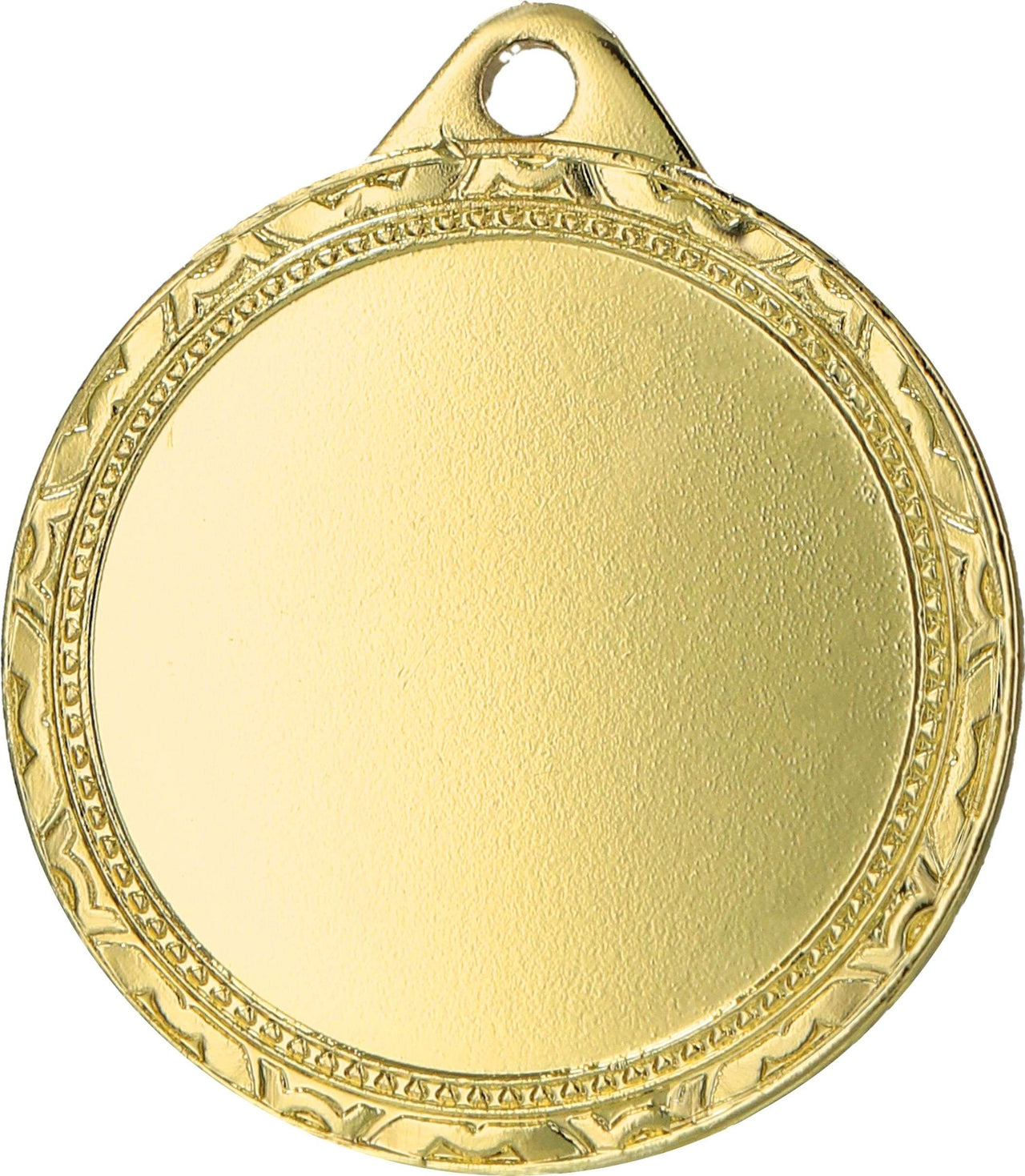 Runde 32mm Medaillen in Gold, Silber und Bronze mit strukturiertem Rand