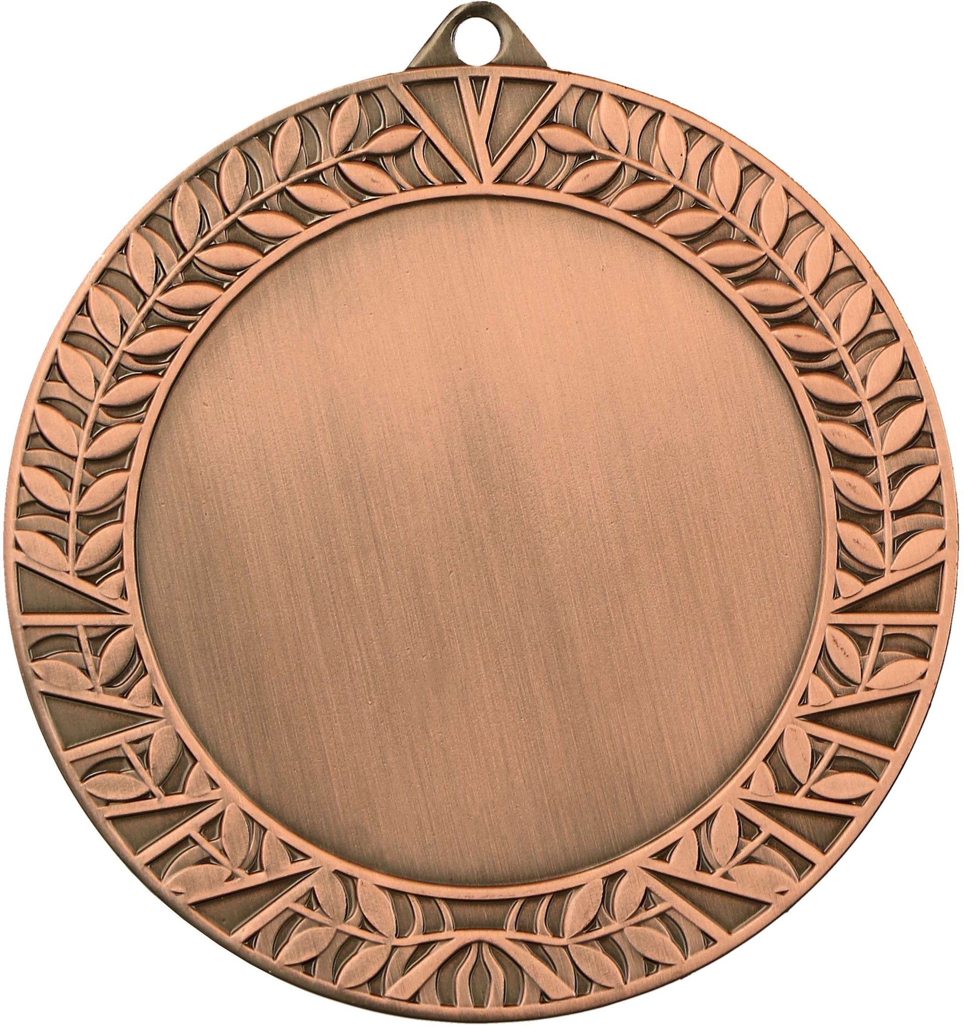 Bronzemedaille mit einer leeren runden Mitte und einem verzierten Blattrand, perfekt für jede Veranstaltung zur Ehrung eines Gewinners. Die präzise gefertigte Medaillen Hamburg 32 mm MMC1332 verkörpert die Qualität, die Sie erwarten.