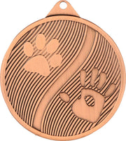 Eine hochwertige Medaille, Medaillen Ingolstadt 50 mm MMC20050, mit Pfotenabdrücken, perfekt für Tierliebhaber und Veranstaltungen.
