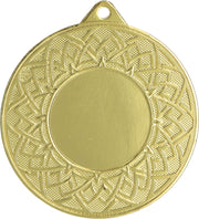 Goldene, silberne und bronzene Medaille Halle 50mm mit Emblem und Bandöse