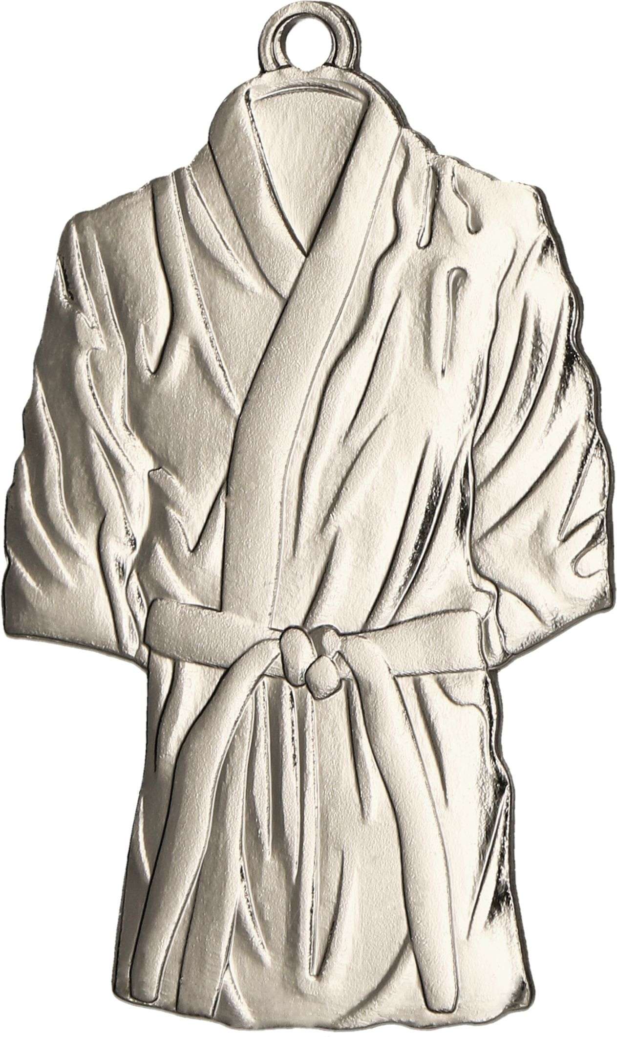 Ein in eine Robe gehülltes Silberobjekt, gefertigt aus erstklassigen Materialien, wie beispielsweise die Medaillen Koblenz 65x45mm MMC37050.