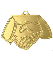 Goldfarbene Medaille Köln 60x45 mm mit Emblem, gravierbar