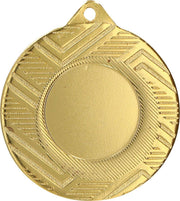 Goldene, silberne und bronzene Medaille Karlsruhe 50mm mit Emblem und Bandöse