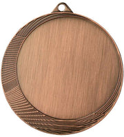 Eine Medaille Krefeld 60mm MMC6063 mit einem strukturierten kreisförmigen Muster um den Rand und einer kleinen Schlaufe oben zum Befestigen eines Bandes. Die glatte, nicht gravierte Mitte macht sie perfekt für verschiedene Sportwettbewerbe.