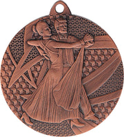 Eine bronzene Medaillen-Essen-Medaille 50 mm MMC7850 mit einem eleganten Tanzpaar.