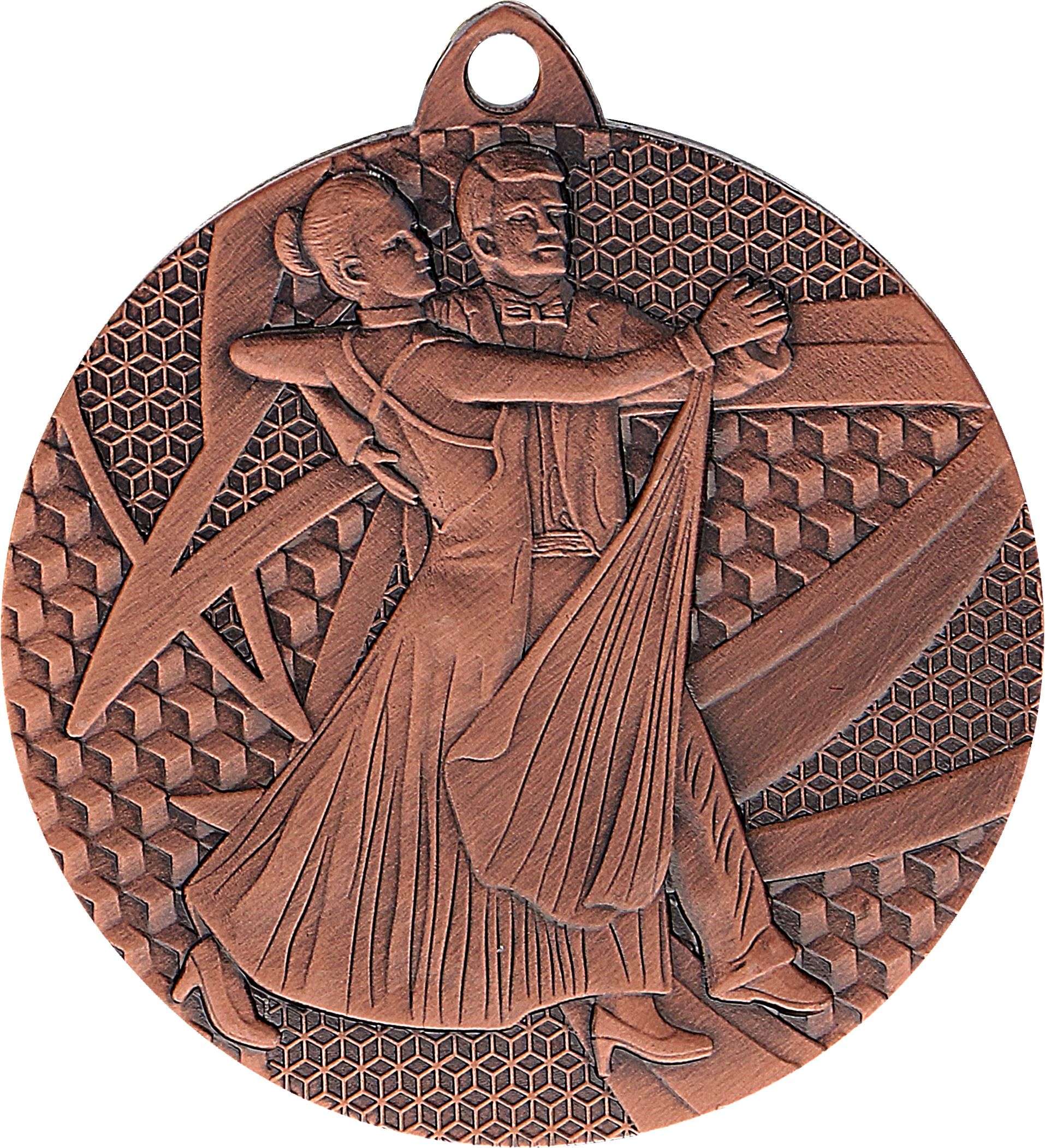 Eine bronzene Medaillen-Essen-Medaille 50 mm MMC7850 mit einem eleganten Tanzpaar.