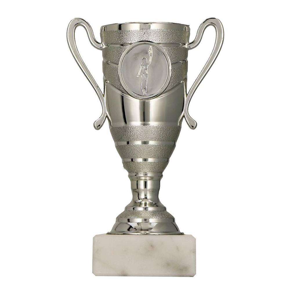 Pokale Düsseldorf: Gold Farben Pokal mit Marmorsockel, erhältlich in den Größen 13 cm, individuell gestaltbar, ideal für Auszeichnungen und Ehrungen.