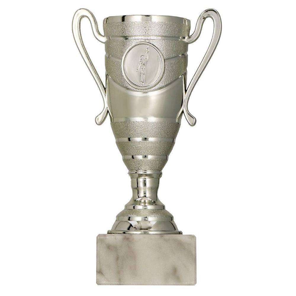 Goldener Pokal Hamburg mit Emblem in drei Größen von 130 bis 170 mm Höhe